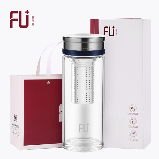  FU+（富光·嘉）精钢炫纹工艺单层玻璃杯